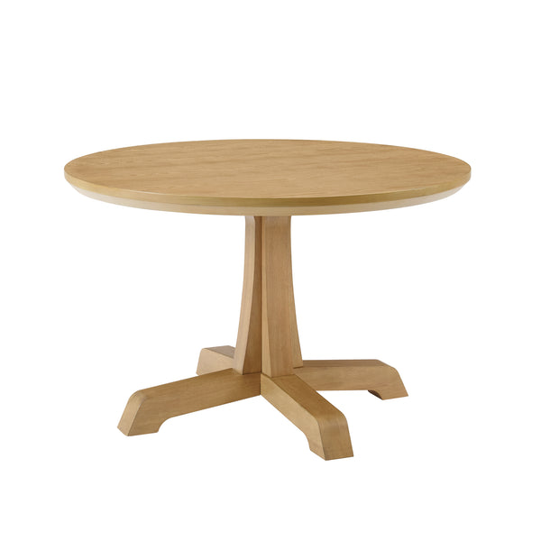 Walker Edison Nokomis Farmhouse/Country 48" Round Dining Table with Pedestal Base NKSD6ERAVP