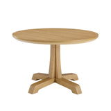 Walker Edison Nokomis Farmhouse/Country 48" Round Dining Table with Pedestal Base NKSD6ERAVP