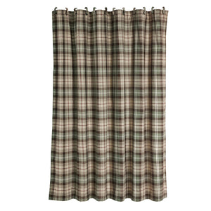 HiEnd Accents Huntsman Plaid Shower Curtain NL1731SC Brown, Tan 65% polyester,35% cotton 72x72x0.1