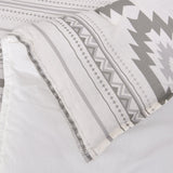 HiEnd Accents Free Spirit Comforter Set NL1836-TW-OC Gray, White Comforter Face: 100% Cotton, Back: 100% Cotton, Filling: 100% Polyester; BedSkirt: Skirt: 100% Polyester, Decking: 100% Polyester; Standard Sham: 100% Polyester(1pc) 68x88x2