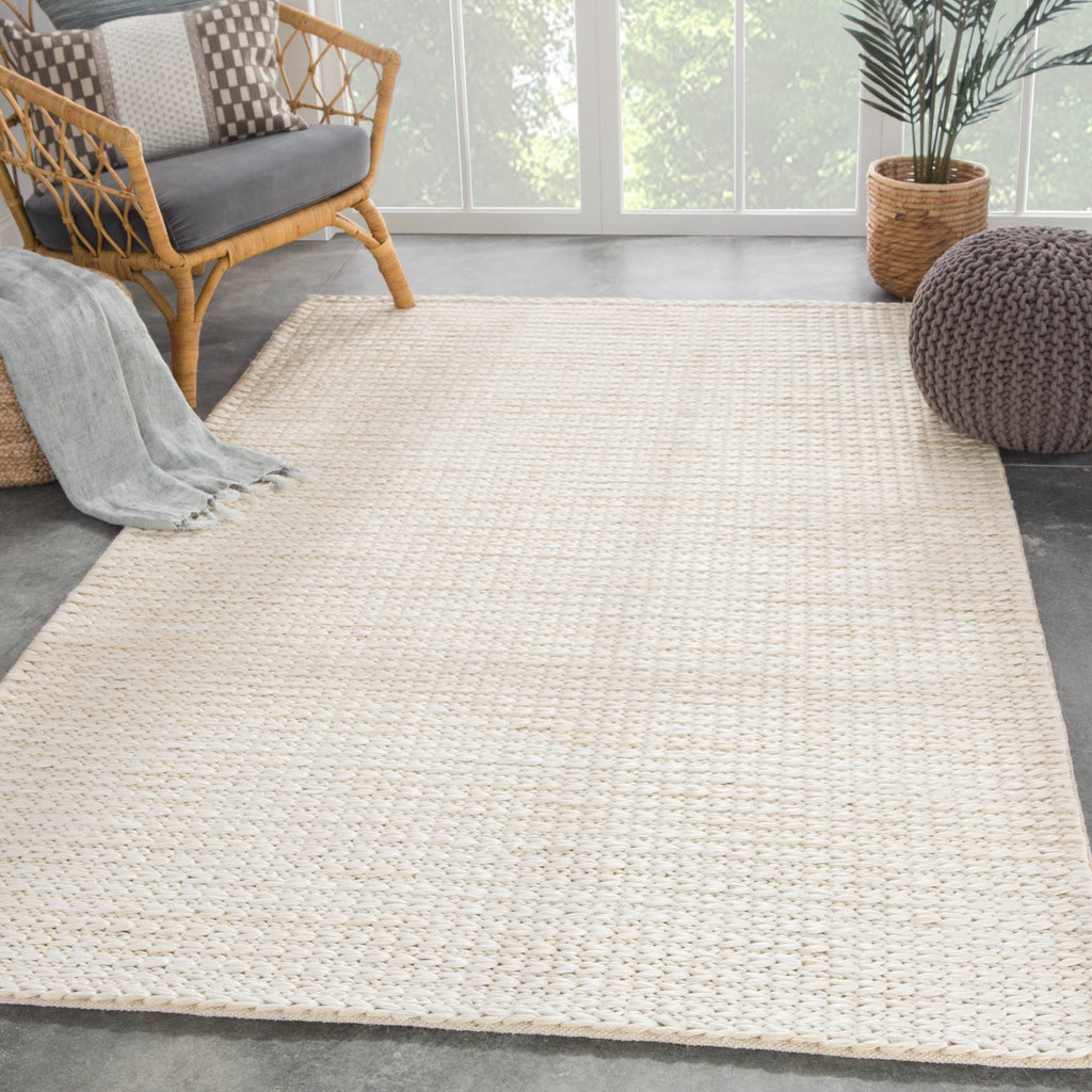 Jaipur Living Calista Natural Solid White Area Rug (6'X9')