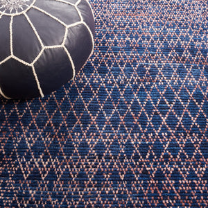 Safavieh Nomad 801 Hand knotted Modern Rug Navy / Pink 9' x 12'