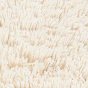 Chandra Rugs Noely 80% Wool + 20% Cotton Hand-Woven Shag Rug Cream 7'9 x 10'6