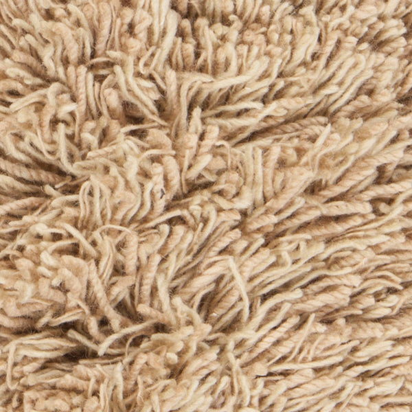 Chandra Rugs Noely 80% Wool + 20% Cotton Hand-Woven Shag Rug Tan 7'9 x 10'6