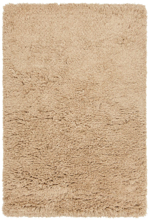 Chandra Rugs Noely 80% Wool + 20% Cotton Hand-Woven Shag Rug Tan 7'9 x 10'6