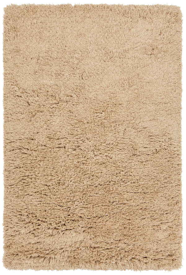 Chandra Rugs Noely 80% Wool + 20% Cotton Hand-Woven Shag Rug Tan 7'9 x 10'6