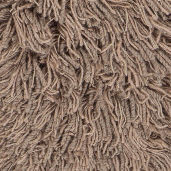 Chandra Rugs Noely 80% Wool + 20% Cotton Hand-Woven Shag Rug Taupe 7'9 x 10'6