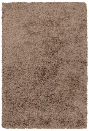 Chandra Rugs Noely 80% Wool + 20% Cotton Hand-Woven Shag Rug Taupe 7'9 x 10'6