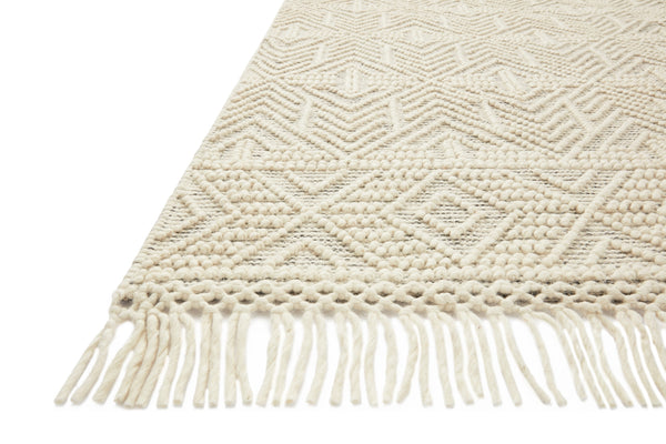 Loloi Noelle NOE-01 Cotton, Polyester, Wool, Viscose, Other Fibers Hand Woven Contemporary Rug NOELNOE-01IVBL90C0