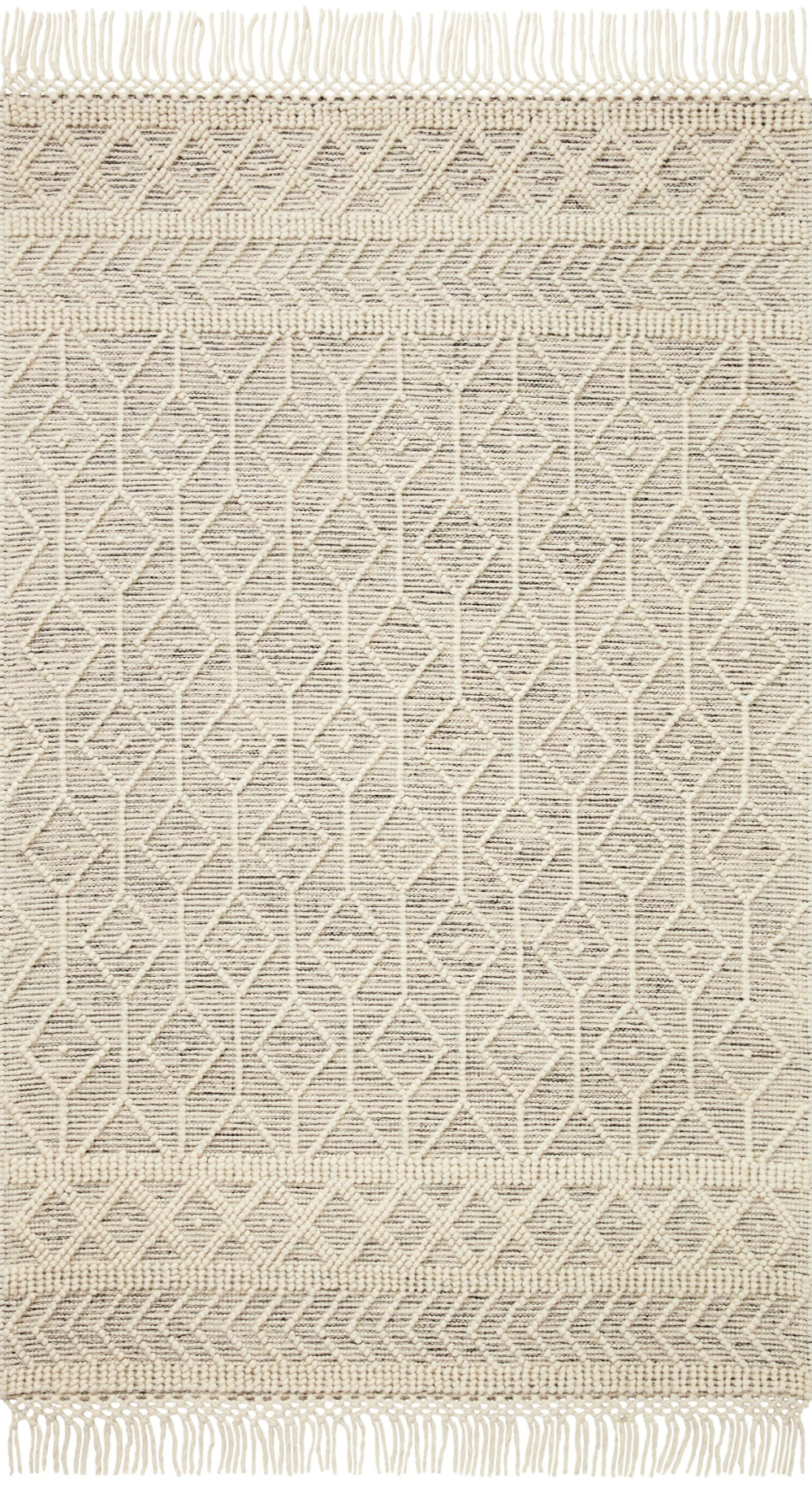 Loloi Noelle NOE-02 Cotton, Polyester, Wool, Viscose, Other Fibers Hand Woven Contemporary Rug NOELNOE-02IVBL90C0