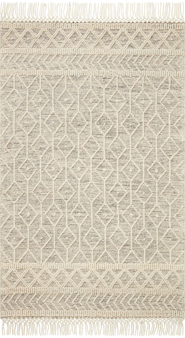 Loloi Noelle NOE-02 Cotton, Polyester, Wool, Viscose, Other Fibers Hand Woven Contemporary Rug NOELNOE-02IVBL90C0