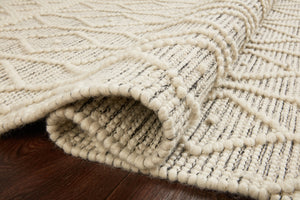 Loloi Noelle NOE-02 Cotton, Polyester, Wool, Viscose, Other Fibers Hand Woven Contemporary Rug NOELNOE-02IVBL90C0