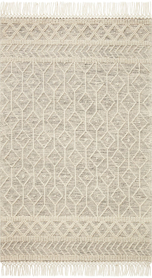 Loloi Noelle NOE-02 Cotton, Polyester, Wool, Viscose, Other Fibers Hand Woven Contemporary Rug NOELNOE-02IVBL90C0