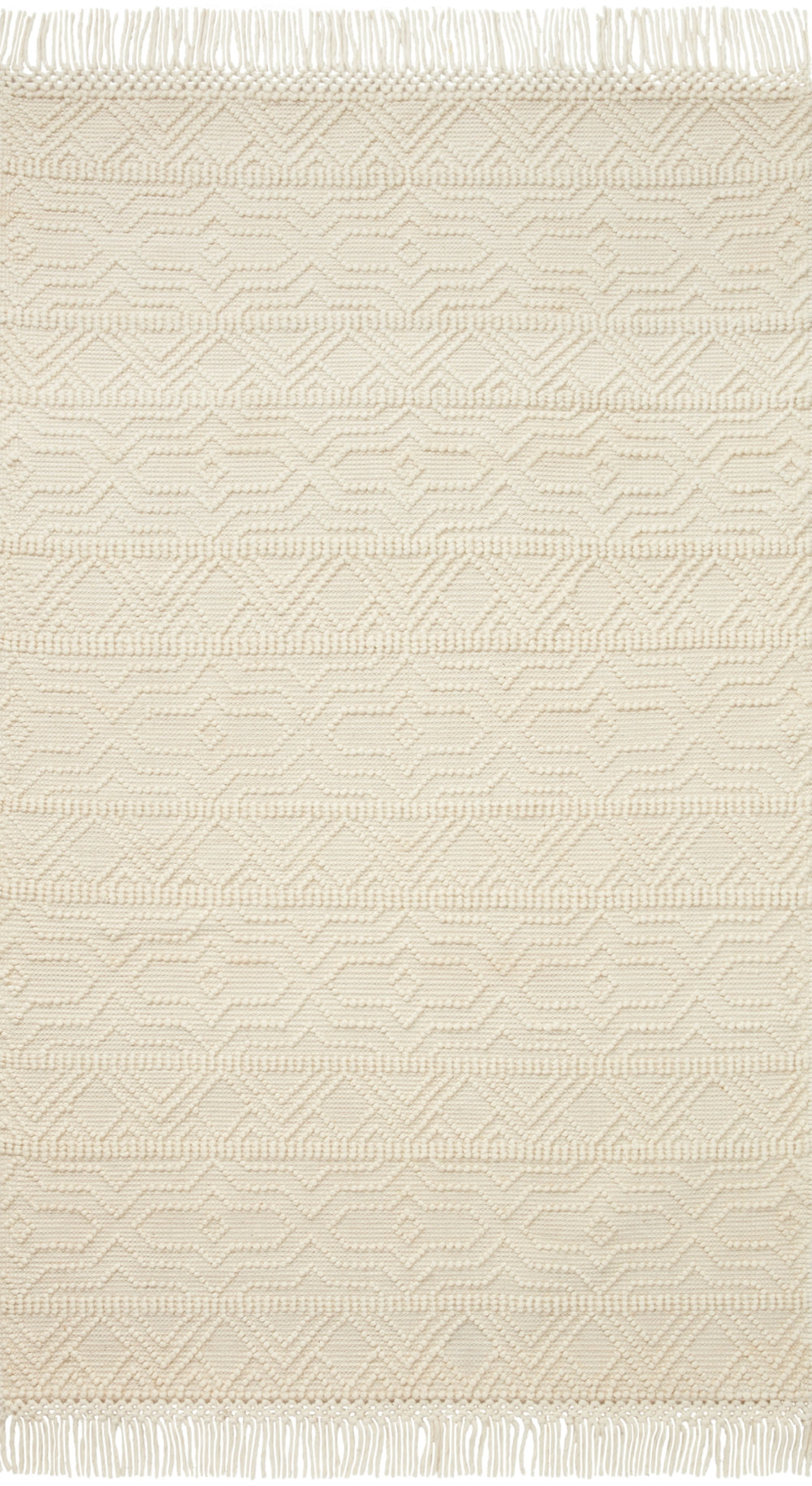 Loloi Noelle NOE-04 Cotton, Polyester, Wool, Viscose, Other Fibers Hand Woven Contemporary Rug NOELNOE-04IVIV90C0