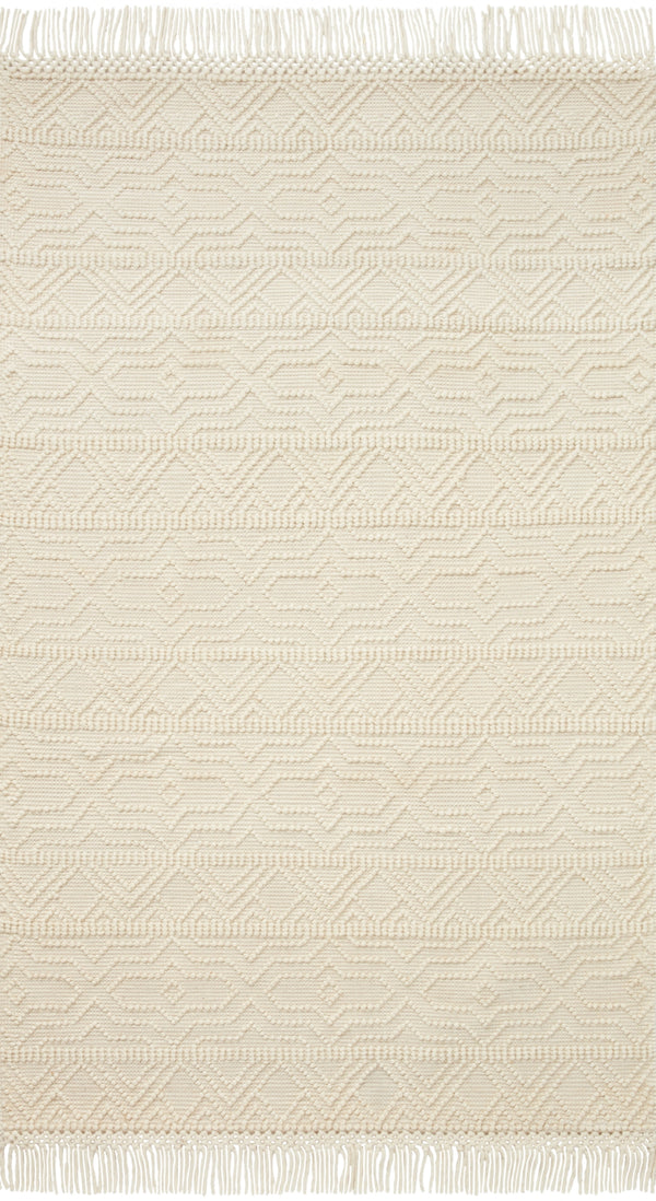 Loloi Noelle NOE-04 Cotton, Polyester, Wool, Viscose, Other Fibers Hand Woven Contemporary Rug NOELNOE-04IVIV90C0