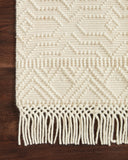 Loloi Noelle NOE-04 Cotton, Polyester, Wool, Viscose, Other Fibers Hand Woven Contemporary Rug NOELNOE-04IVIV90C0