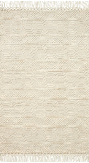 Loloi Noelle NOE-04 Cotton, Polyester, Wool, Viscose, Other Fibers Hand Woven Contemporary Rug NOELNOE-04IVIV90C0