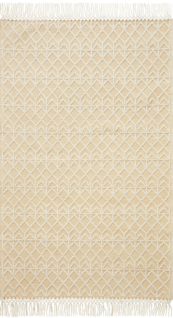 Loloi Noelle NOE-06 Cotton, Polyester, Wool, Viscose, Other Fibers Hand Woven Contemporary Rug NOELNOE-06IVGO90C0