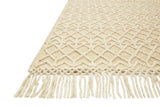 Loloi Noelle NOE-06 Cotton, Polyester, Wool, Viscose, Other Fibers Hand Woven Contemporary Rug NOELNOE-06IVGO90C0