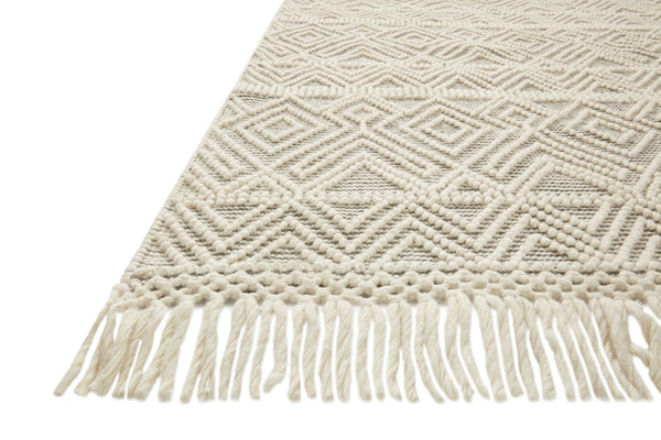 Loloi Noelle NOE-07 Cotton, Polyester, Wool, Viscose, Other Fibers Hand Woven Contemporary Rug NOELNOE-07IVGY90C0