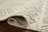Loloi Noelle NOE-07 Cotton, Polyester, Wool, Viscose, Other Fibers Hand Woven Contemporary Rug NOELNOE-07IVGY90C0