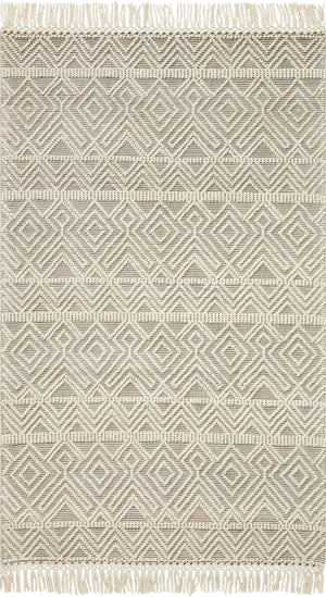 Loloi Noelle NOE-07 Cotton, Polyester, Wool, Viscose, Other Fibers Hand Woven Contemporary Rug NOELNOE-07IVGY90C0
