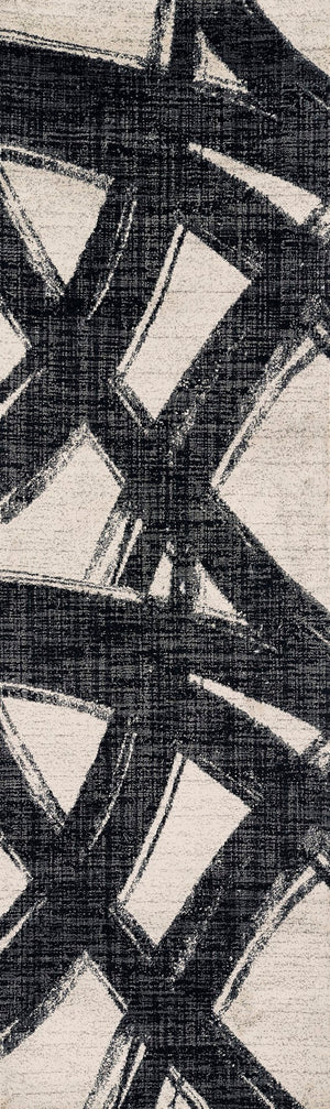 Momeni Noho NO-02 Machine Made Contemporary Abstract Indoor Area Rug Ivory 9'3" x 12'6" NOHO0NO-02IVY93C6