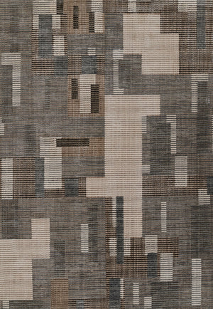 Momeni Noho NO-03 Machine Made Contemporary Geometric Indoor Area Rug Grey 9'3" x 12'6" NOHO0NO-03GRY93C6