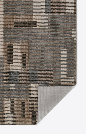 Momeni Noho NO-03 Machine Made Contemporary Geometric Indoor Area Rug Grey 9'3" x 12'6" NOHO0NO-03GRY93C6