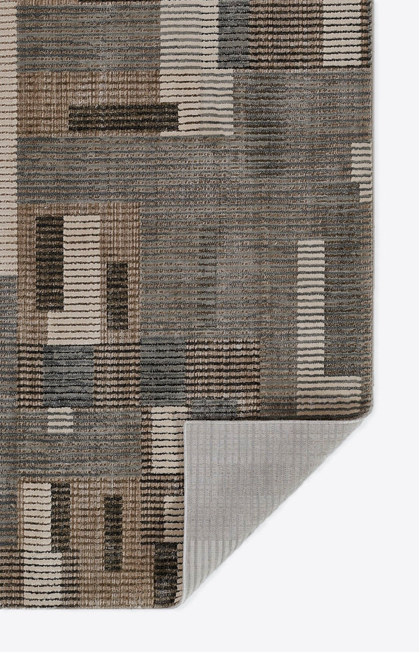 Momeni Noho NO-03 Machine Made Contemporary Geometric Indoor Area Rug Grey 9'3" x 12'6" NOHO0NO-03GRY93C6