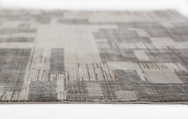Momeni Noho NO-03 Machine Made Contemporary Geometric Indoor Area Rug Grey 9'3" x 12'6" NOHO0NO-03GRY93C6