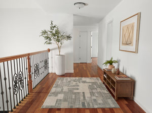 Momeni Noho NO-03 Machine Made Contemporary Geometric Indoor Area Rug Grey 9'3" x 12'6" NOHO0NO-03GRY93C6