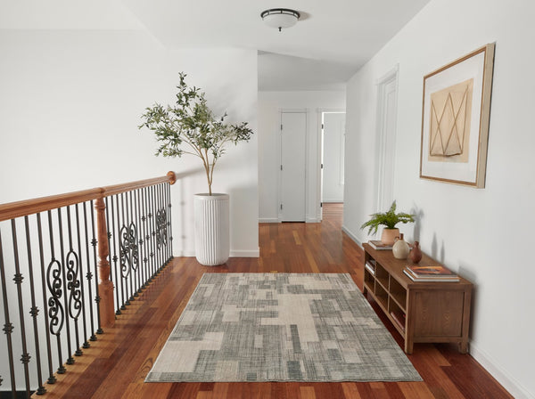 Momeni Noho NO-03 Machine Made Contemporary Geometric Indoor Area Rug Grey 9'3" x 12'6" NOHO0NO-03GRY93C6