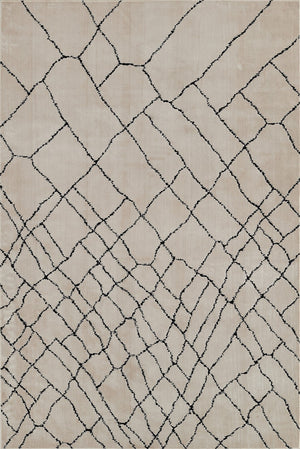 Momeni Noho NO-05 Machine Made Contemporary Moroccan Indoor Area Rug Ivory 9'3" x 12'6" NOHO0NO-05IVY93C6
