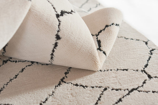 Momeni Noho NO-05 Machine Made Contemporary Moroccan Indoor Area Rug Ivory 9'3" x 12'6" NOHO0NO-05IVY93C6