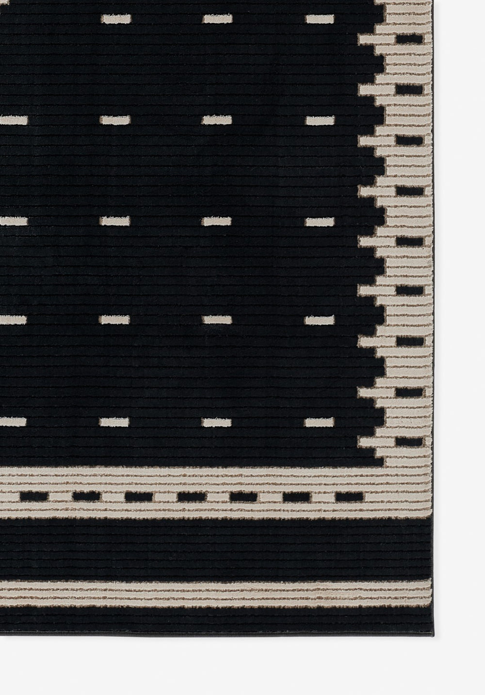 Momeni Noho NO-06 Machine Made Contemporary Geometric Indoor Area Rug Black 9'3" x 12'6" NOHO0NO-06BLK93C6