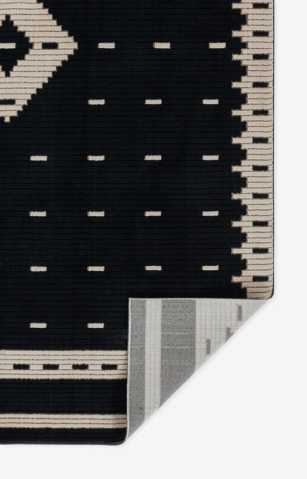 Momeni Noho NO-06 Machine Made Contemporary Geometric Indoor Area Rug Black 9'3" x 12'6" NOHO0NO-06BLK93C6