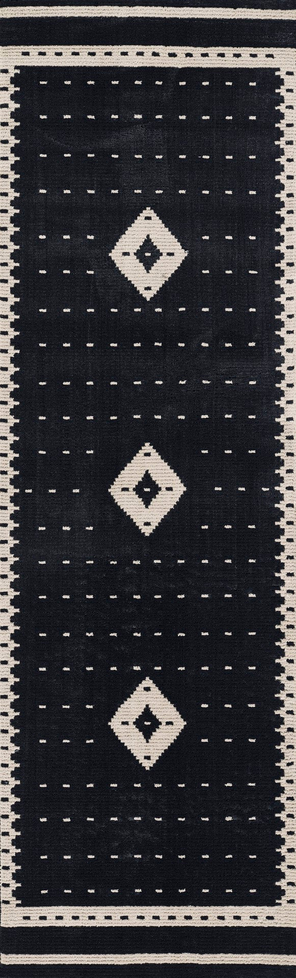 Momeni Noho NO-06 Machine Made Contemporary Geometric Indoor Area Rug Black 9'3" x 12'6" NOHO0NO-06BLK93C6