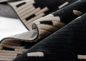 Momeni Noho NO-06 Machine Made Contemporary Geometric Indoor Area Rug Black 9'3" x 12'6" NOHO0NO-06BLK93C6