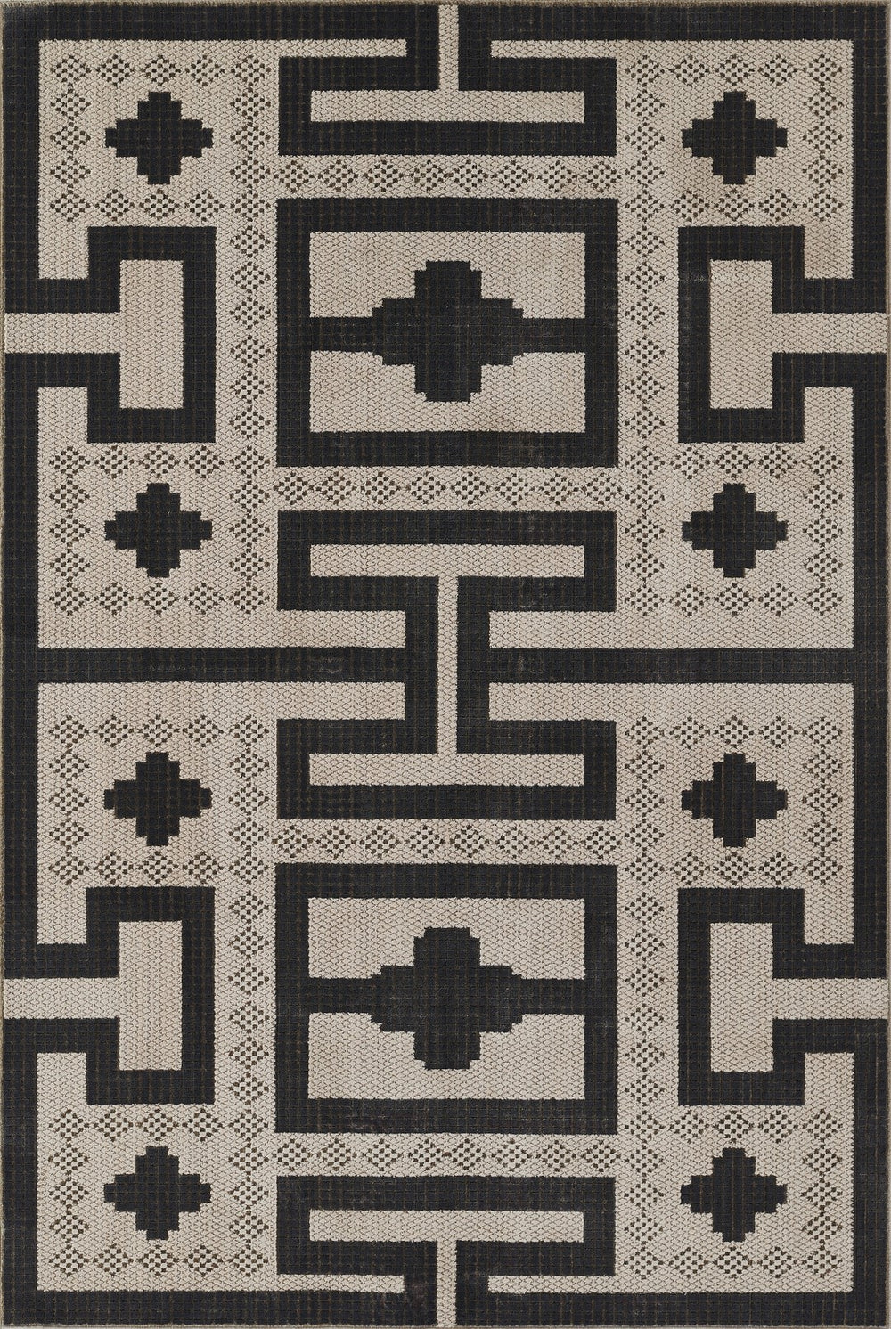 Momeni Noho NO-08 Machine Made Contemporary Geometric Indoor Area Rug Ivory 9'3" x 12'6" NOHO0NO-08IVY93C6
