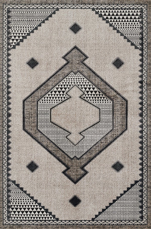 Momeni Noho NO-09 Machine Made Contemporary Medallion Indoor Area Rug Ivory 9'3" x 12'6" NOHO0NO-09IVY93C6