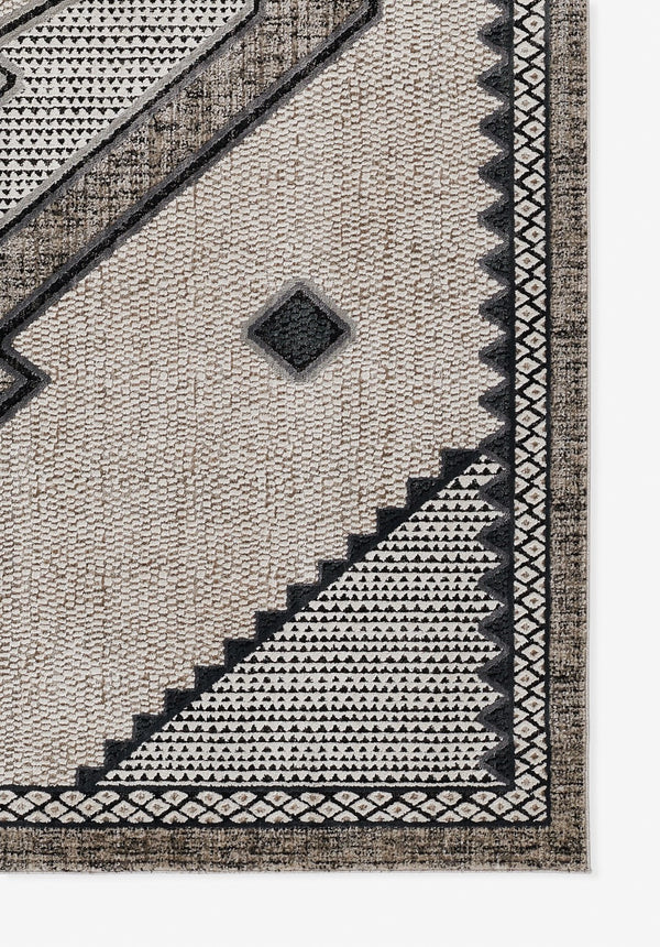 Momeni Noho NO-09 Machine Made Contemporary Medallion Indoor Area Rug Ivory 9'3" x 12'6" NOHO0NO-09IVY93C6