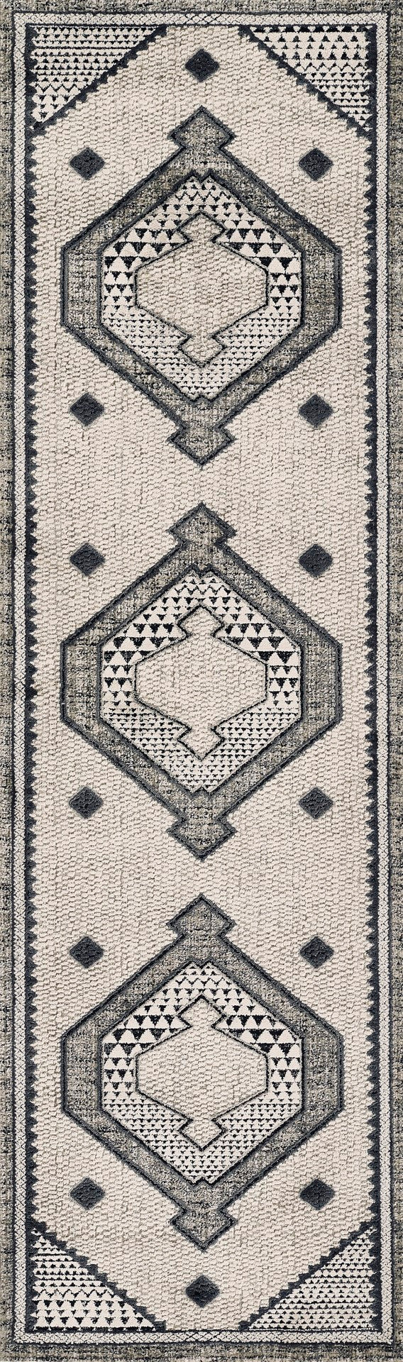 Momeni Noho NO-09 Machine Made Contemporary Medallion Indoor Area Rug Ivory 9'3" x 12'6" NOHO0NO-09IVY93C6