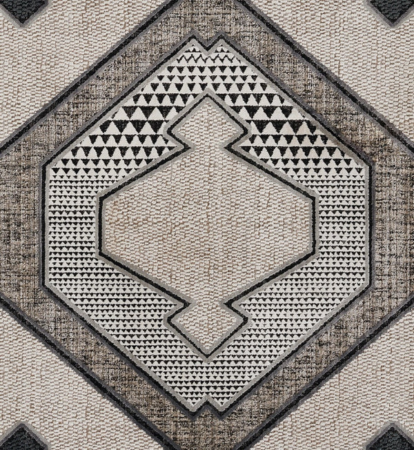 Momeni Noho NO-09 Machine Made Contemporary Medallion Indoor Area Rug Ivory 9'3" x 12'6" NOHO0NO-09IVY93C6