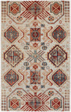Nolan Vinatge Style Kazak Rug, Ochre Red/Vanilla Beige, 7ft-9in x 10ft-6in
