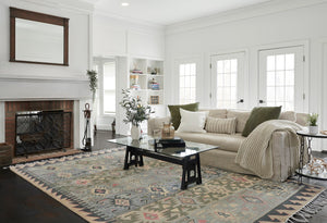 Momeni Nomad NOM-1 Hand Knotted Traditional Tribal Indoor Area Rug Blue 9' x 12' NOMADNOM-1BLU90C0