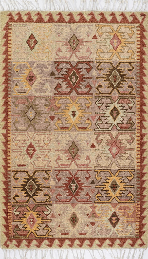 Momeni Nomad NOM-1 Hand Knotted Traditional Tribal Indoor Area Rug Rust 9' x 12' NOMADNOM-1RST90C0