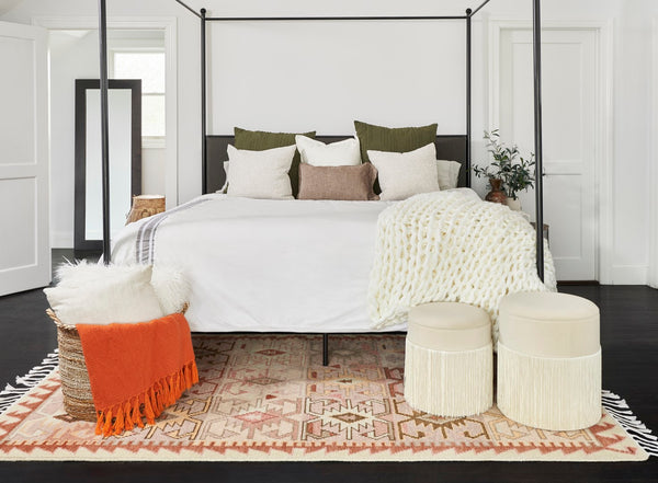 Momeni Nomad NOM-1 Hand Knotted Traditional Tribal Indoor Area Rug Rust 9' x 12' NOMADNOM-1RST90C0