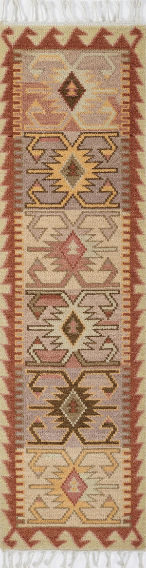 Momeni Nomad NOM-1 Hand Knotted Traditional Tribal Indoor Area Rug Rust 9' x 12' NOMADNOM-1RST90C0