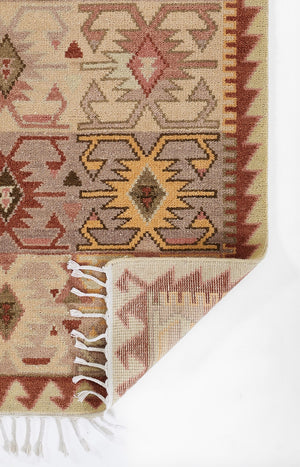 Momeni Nomad NOM-1 Hand Knotted Traditional Tribal Indoor Area Rug Rust 9' x 12' NOMADNOM-1RST90C0
